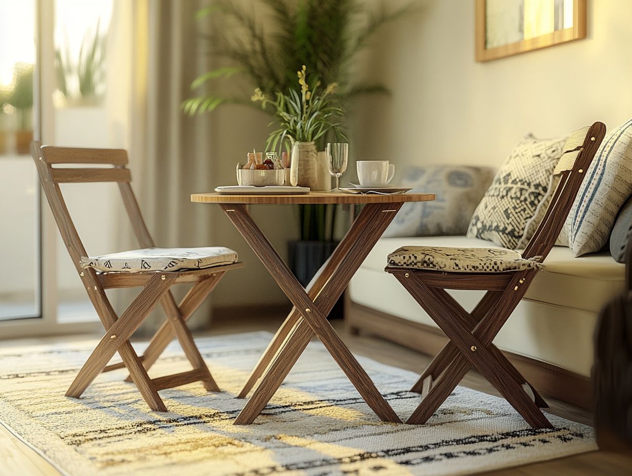 A versatile folding table set up for an outdoor event