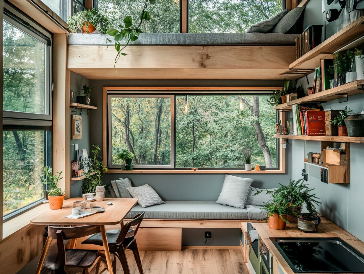 What is the role of furniture in tiny house living?